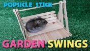 Garden swings for Hamsters Popsicle stick craft