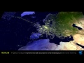 воздушный трафик за 1 день над Европой