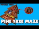 Making Pine Tree Maze Race From Cardboard