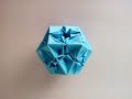 Оригами кубооктаэдр. Многогранник из бумаги. Cuboctahedron
