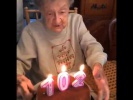 102 Year Old Granny Blows Out Her Teeth - while celebrating her birthday!
