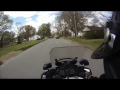 Погоня полицейского на мотоцикле за нарушителем