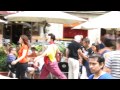 Clown Durilov walk with Sexy tourist girl at Rambla Short Film 11