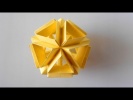 Оригами икосаэдр из бумаги. Модульный шар кусудама
